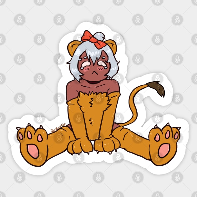 Lene the lion Sticker by Lenetheartist